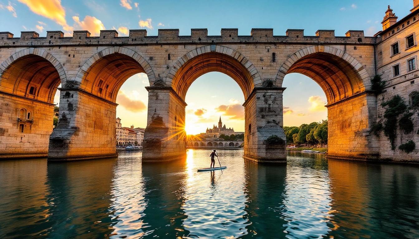 Cette activité SUP navigue sous le seul pont UNESCO encore praticable au monde