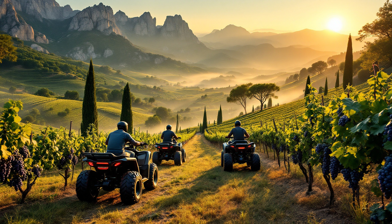 Ces quads électriques silencieux explorent des vignobles interdits aux voitures