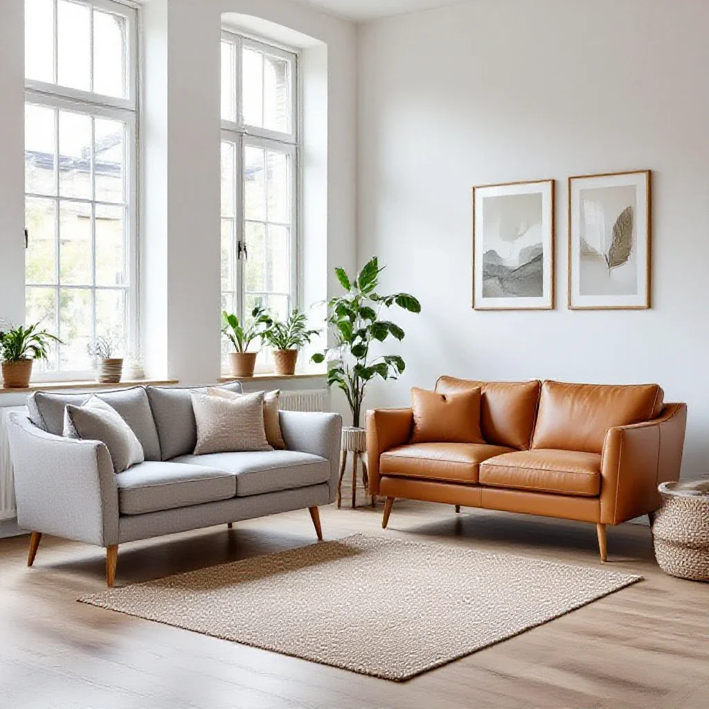 Choisir Canapé Scandinave Tissu vs Cuir Pieds Bois 2026