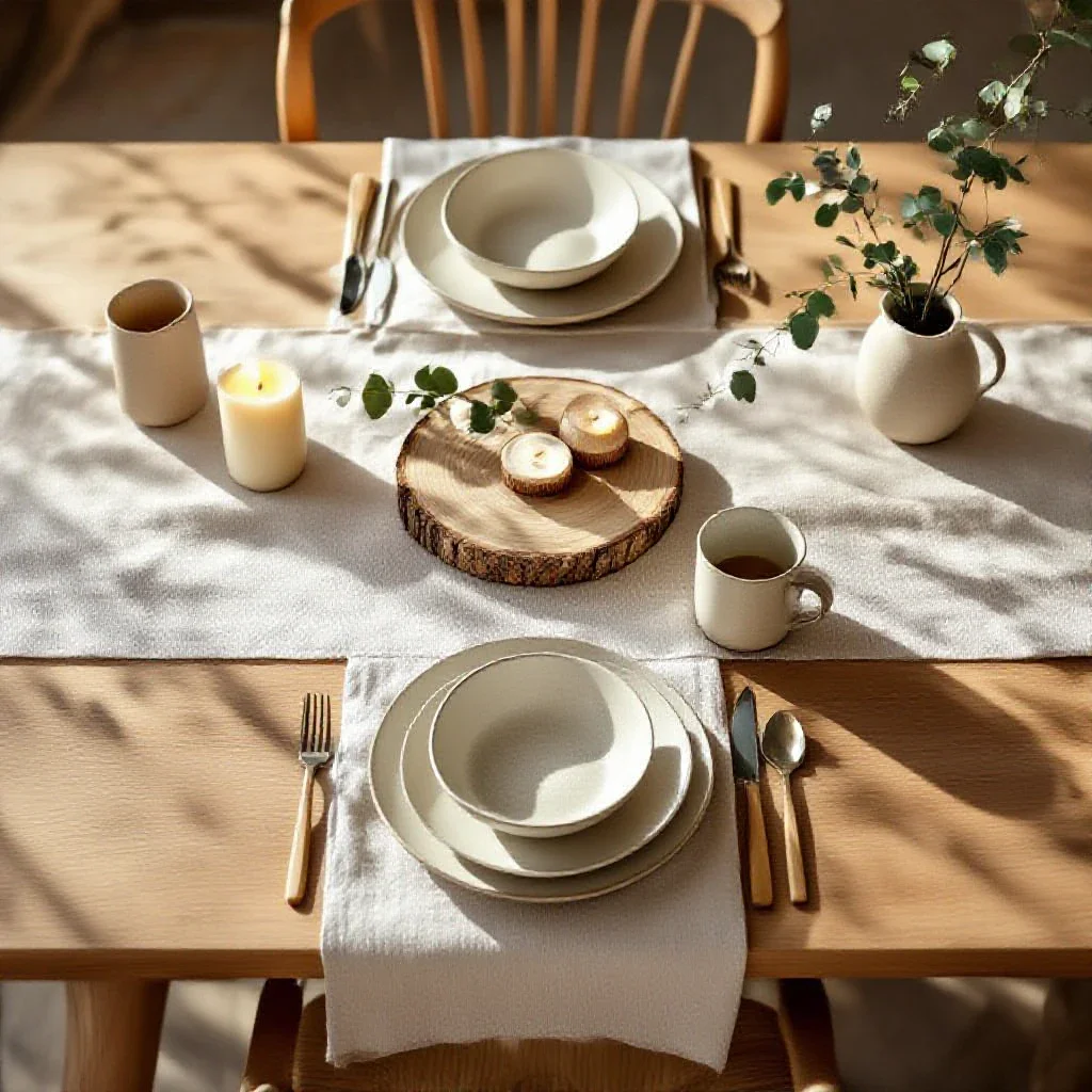 Déco table scandinave 2026 : nappe, chemin, vaisselle