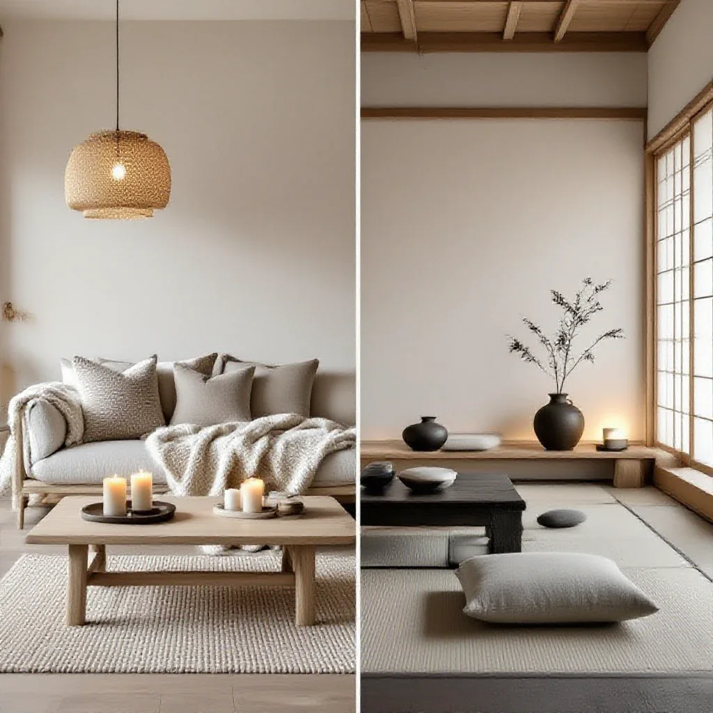 Style scandinave vs japonais: 5 différences clés