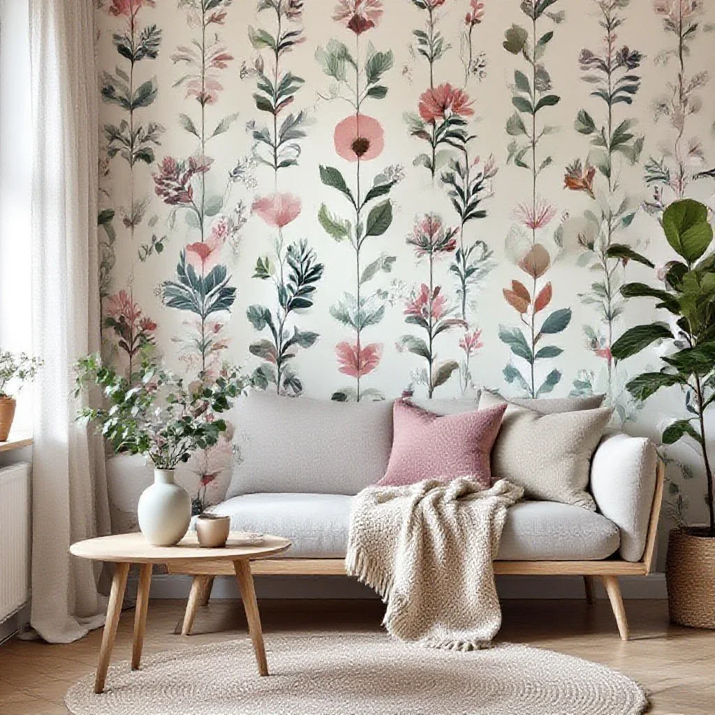 Papier Peint Scandinave 2026 : Motifs Floraux Géométriques