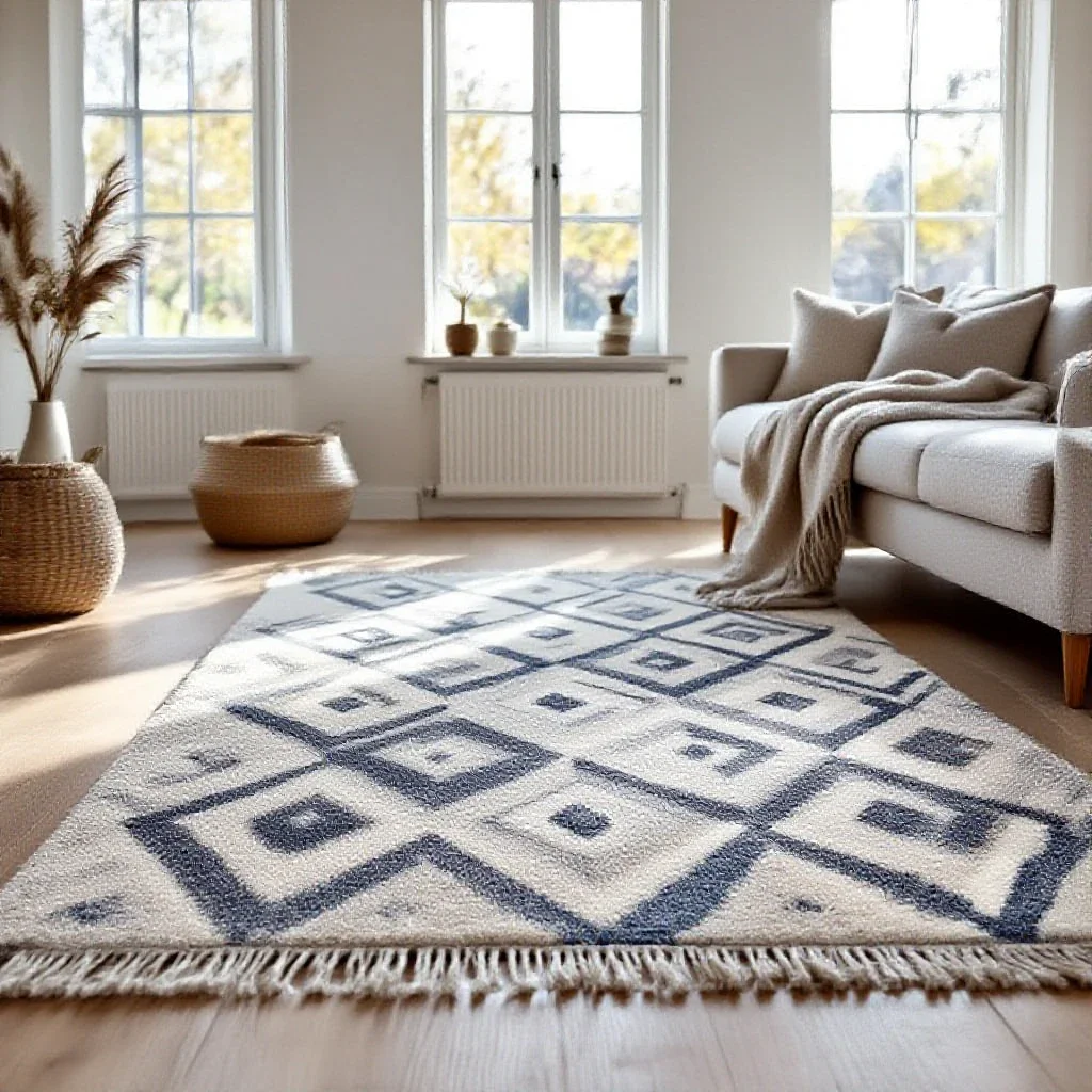 Tapis Scandinave Géométrique Authentique 2026