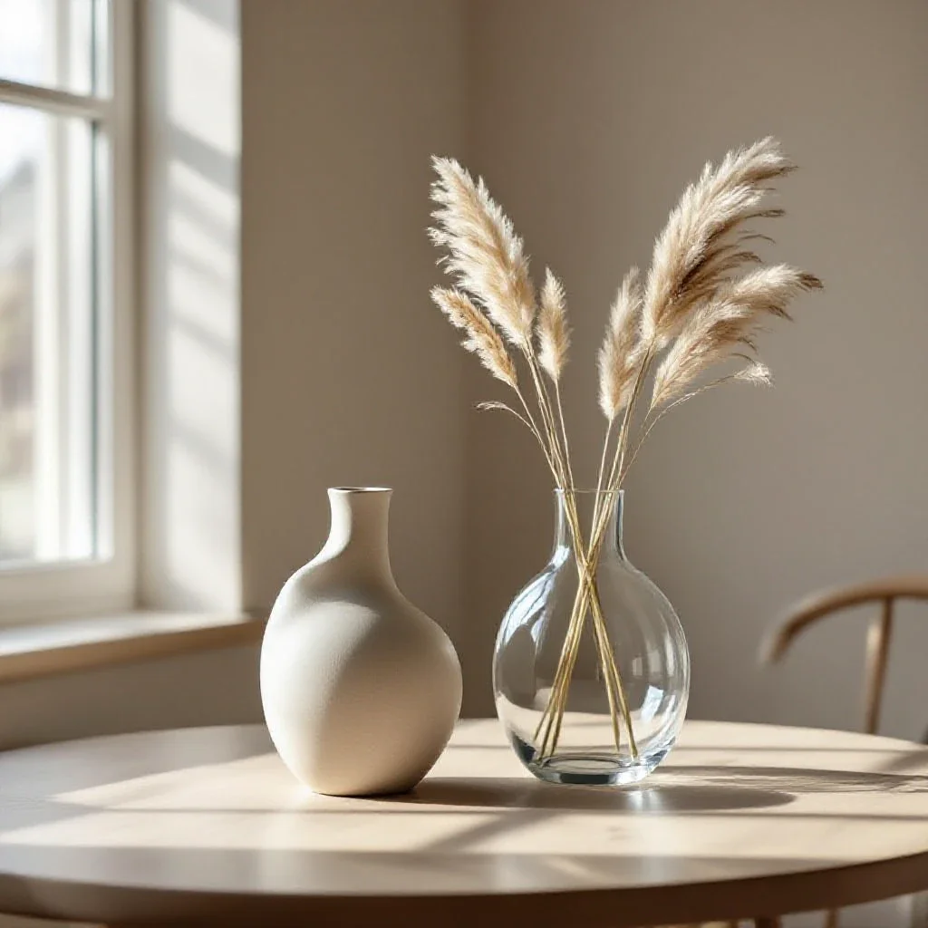 vase scandinave ceramique verre soliflore bouquet sec