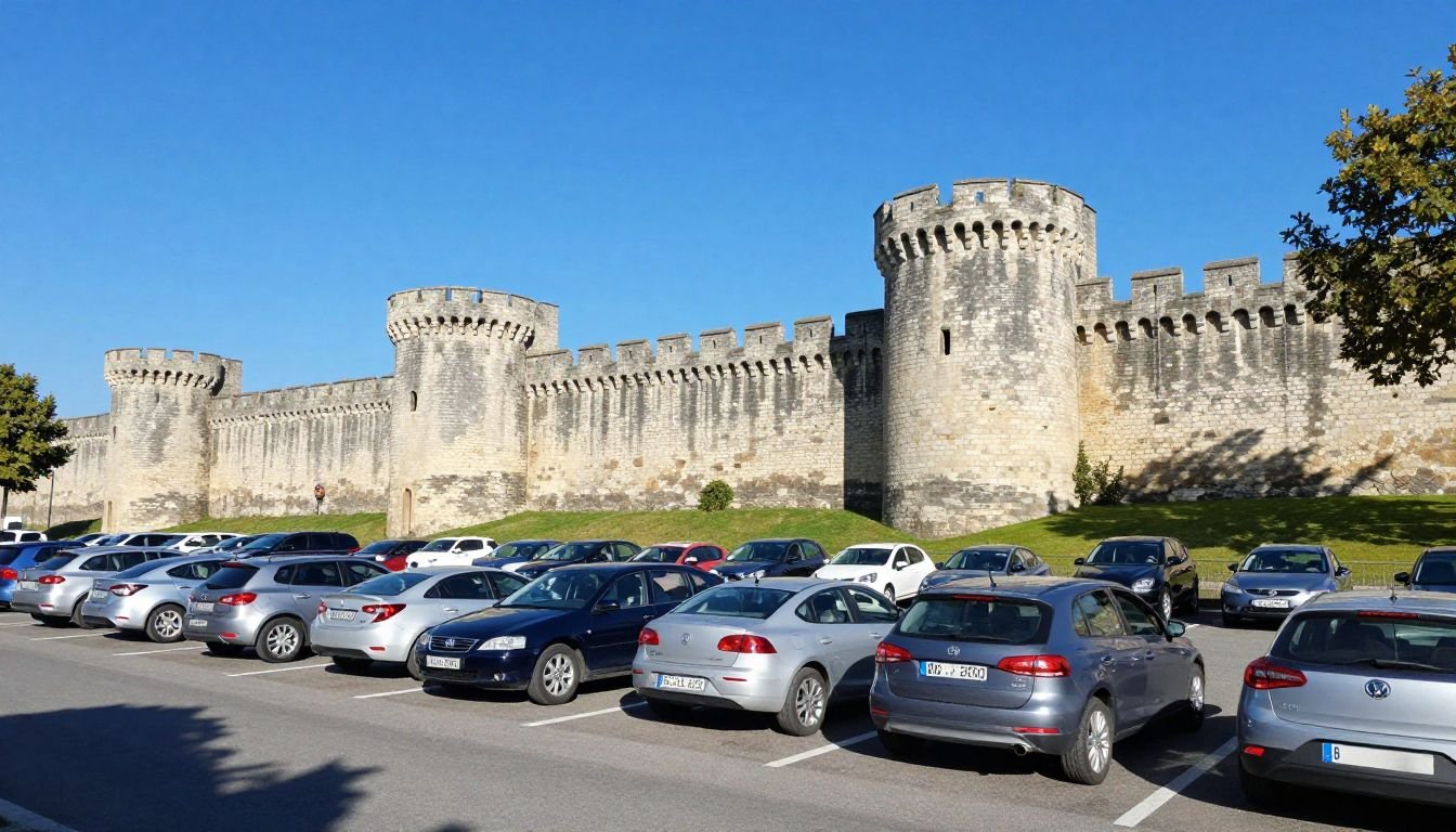 Parkings Avignon centre-ville Porte de l Oulle plan accès voiture touristes