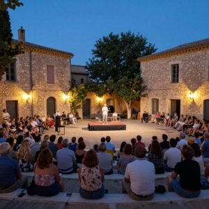 Représentation de théâtre en cour de couvent Avignon