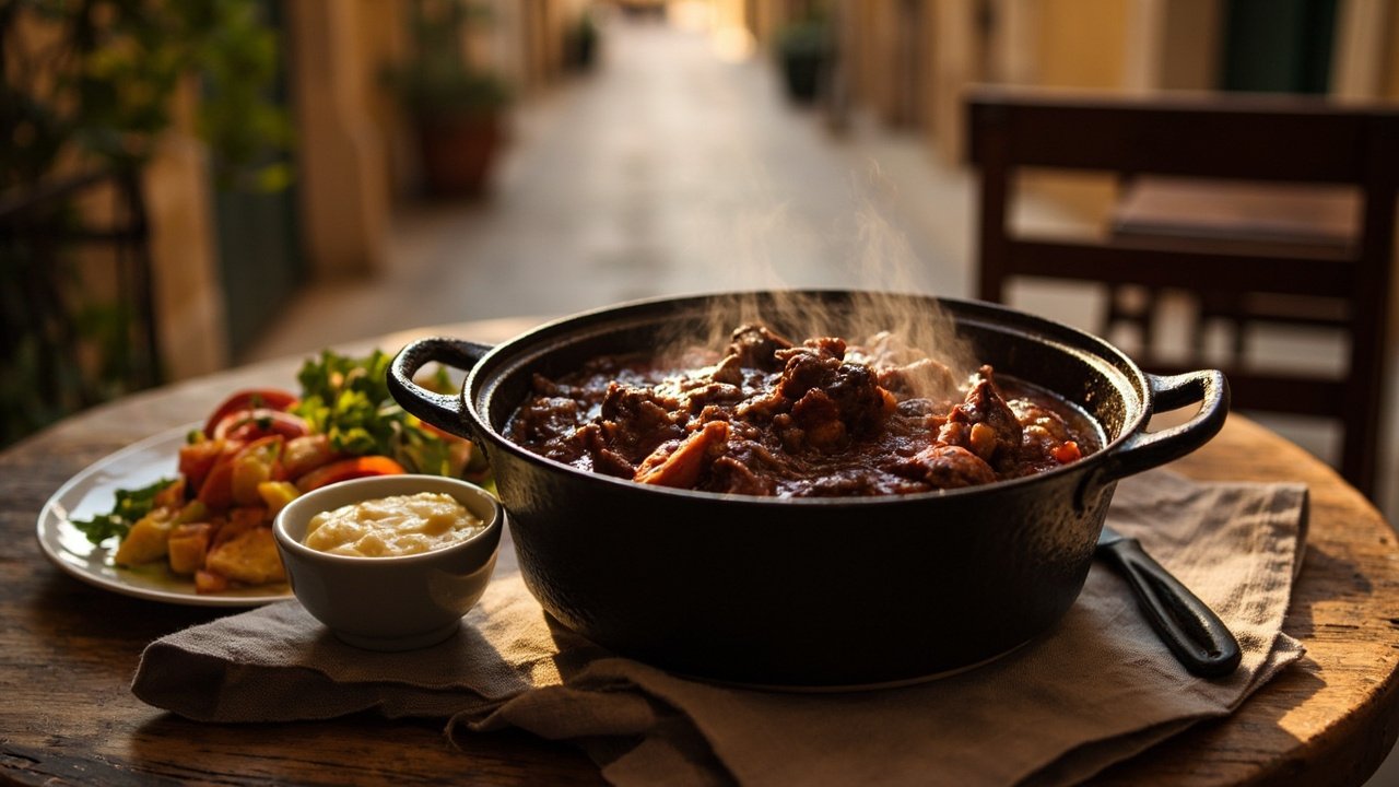 Daube avignonnaise mijotee et grand aioli provencal a Avignon