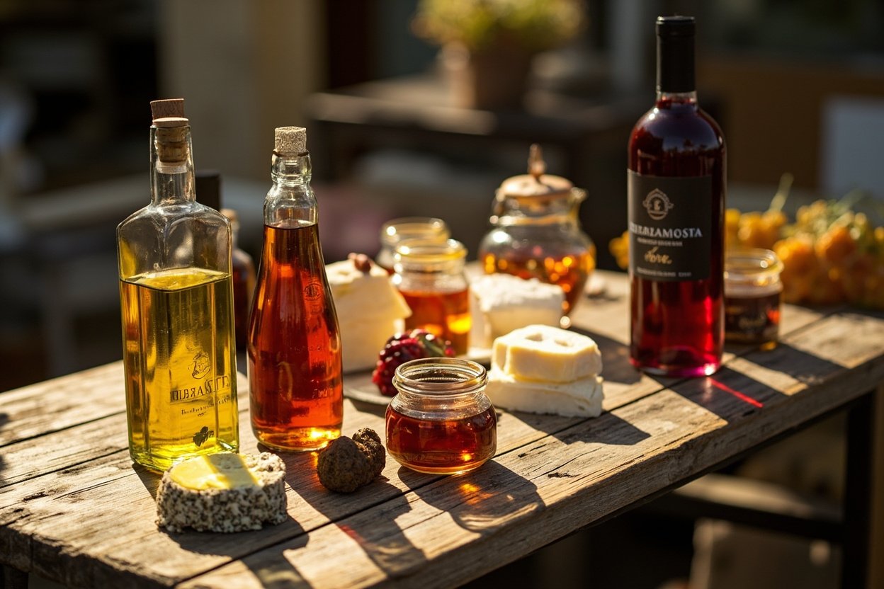 Huile d'olive, fromage, miel et nougat du terroir provençal à Avignon