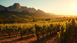 Vignoble du Domaine du Cayron au pied des Dentelles de Montmirail a Gigondas