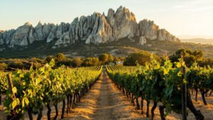 Vignes du Domaine Raspail-Ay sous les Dentelles de Montmirail a Gigondas