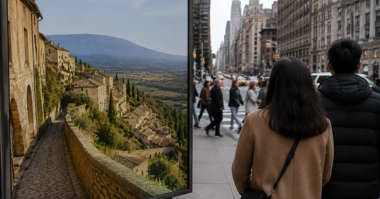 Dans le Vaucluse, Gordes passe des ruelles pavées aux affiches de Manhattan