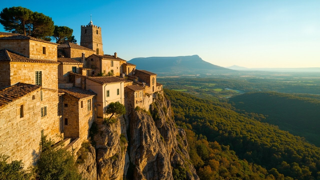 Venasque : guide du village perché, baptistère et vue sur le Ventoux
