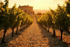Vignoble et caveau de dégustation autour d'Avignon